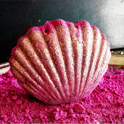 Rose, Milk, and Honey Mermaid Shell Bath Bomb - Hotsy Totsy Haus