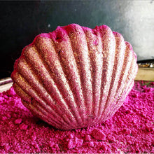 Load image into Gallery viewer, Rose, Milk, and Honey Mermaid Shell Bath Bomb - Hotsy Totsy Haus